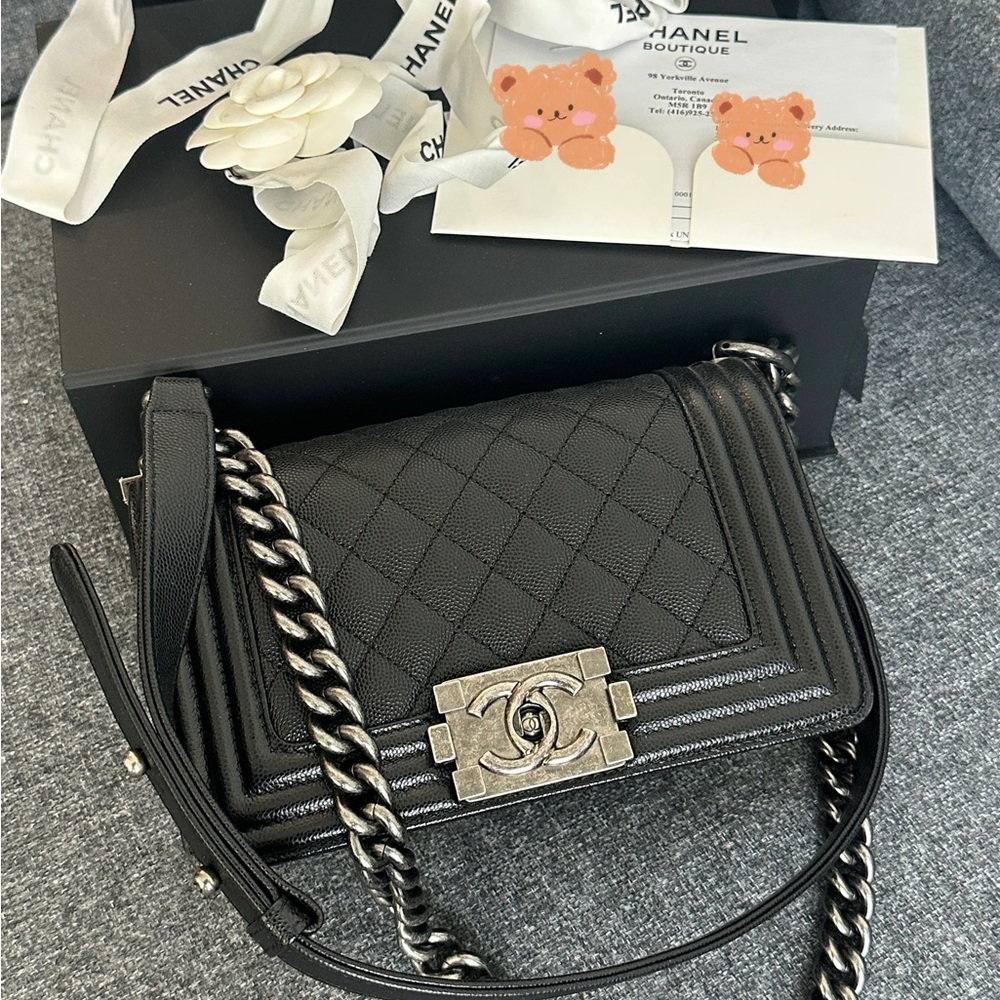 6500 - CHANEL Black le boy small Crossbody Bag